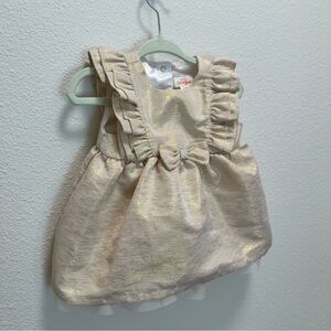 4/$20 Cat & Jack Gold Dress 3-6M